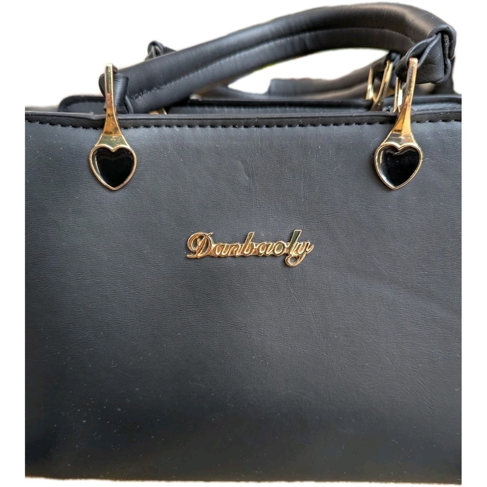 Black Danboaly Women's  Purse- Double Handles/ Shoulder Strap/‎ Crossbody